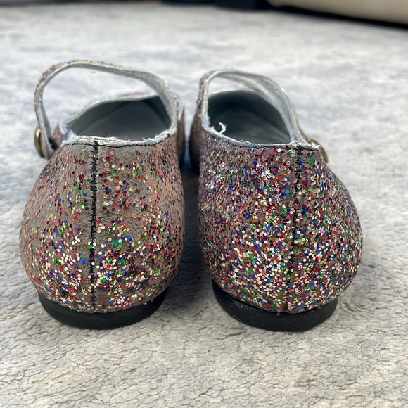 Larroude Carroline Flat Glitter Mary Jane Party Pointed Toe DEFECT Sz 7.5 - Picture 9 of 15